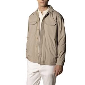 Aurelien Men's Light Beige Button Jacket Technical Size M